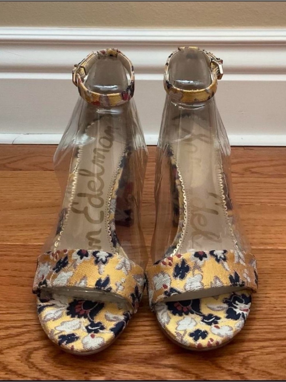 Sam Edelman “Yaro” Brocade Block Heel Sandals